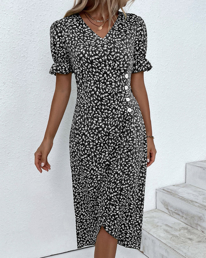 Blossomveil™ Midi Wrap Dress
