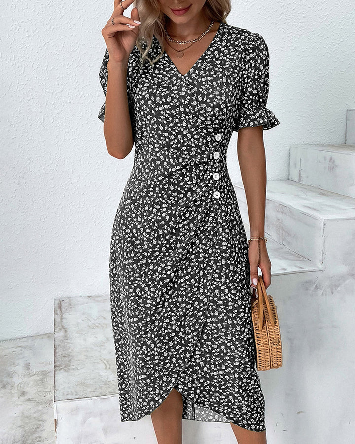 Blossomveil™ Midi Wrap Dress