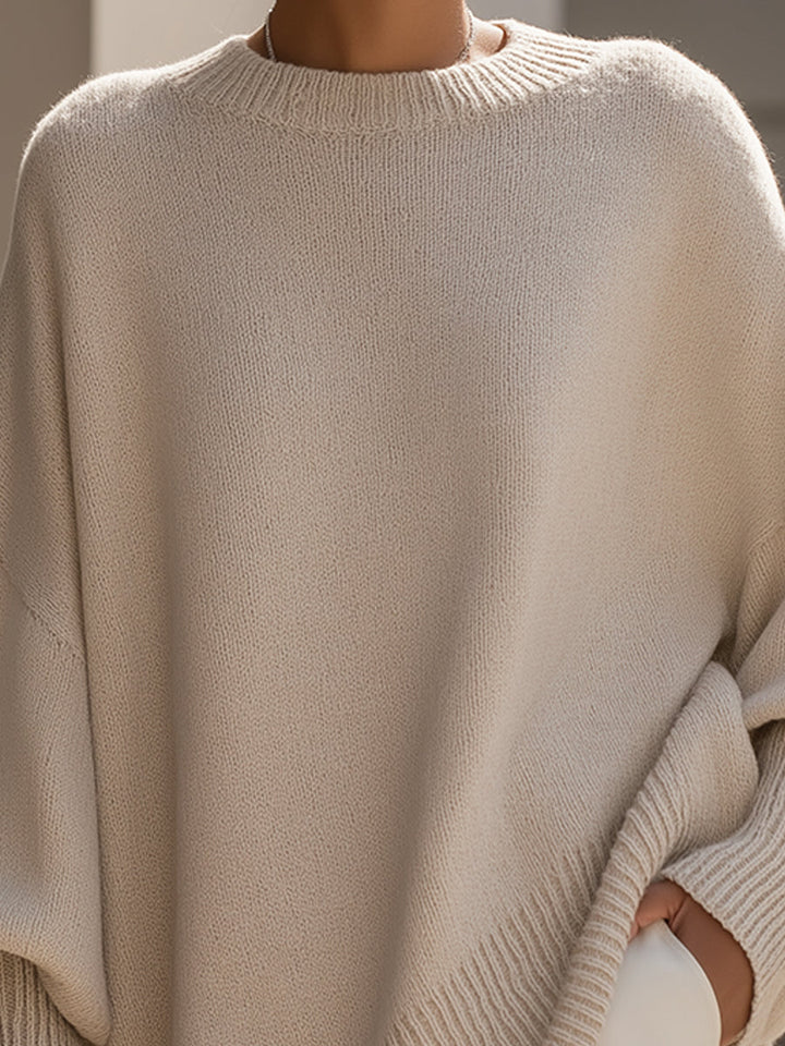 Velourisse™ Draped Asymmetric Sweater