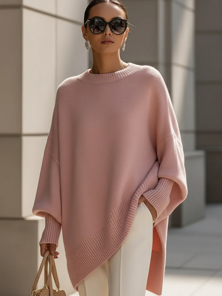 Velourisse™ Draped Asymmetric Sweater