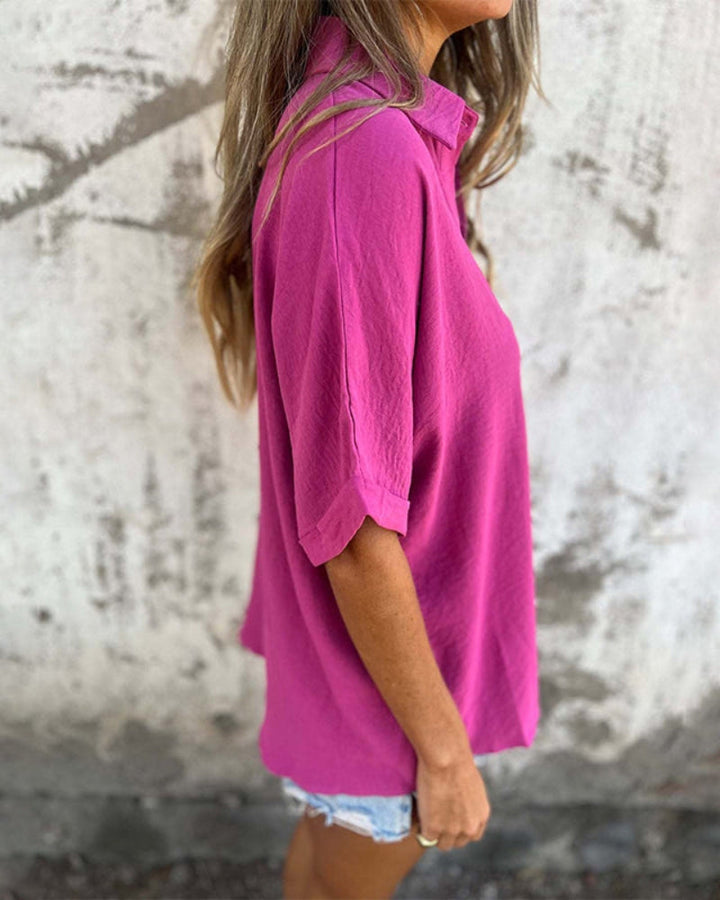 Riley™ Breezy Button Blouse