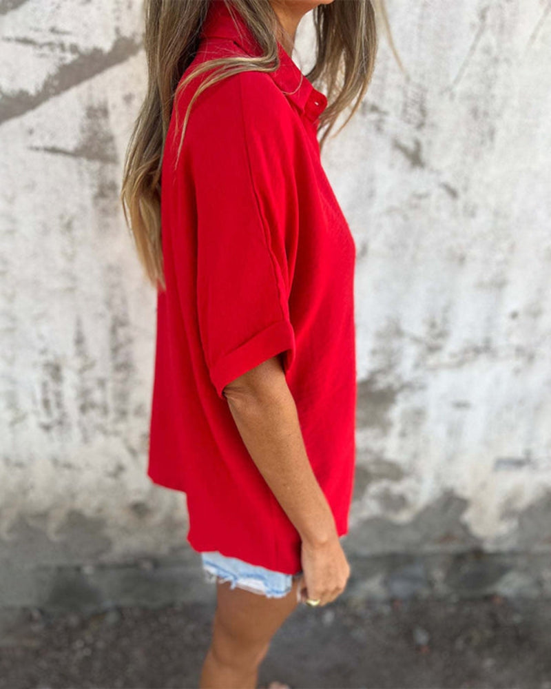 Riley™ Breezy Button Blouse