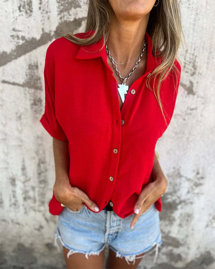 Riley™ Breezy Button Blouse