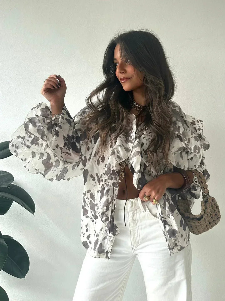 Isla™ Ruffle Sleeve Blouse