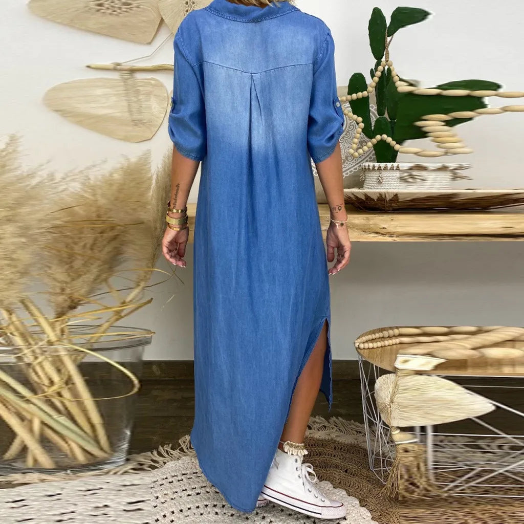 Melvaris™ Maxi Shirt Dress