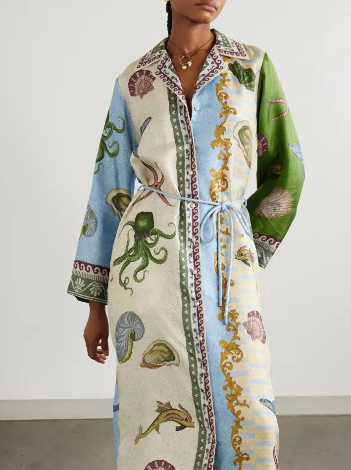 Sirena™ Coastal Print Robe Dress