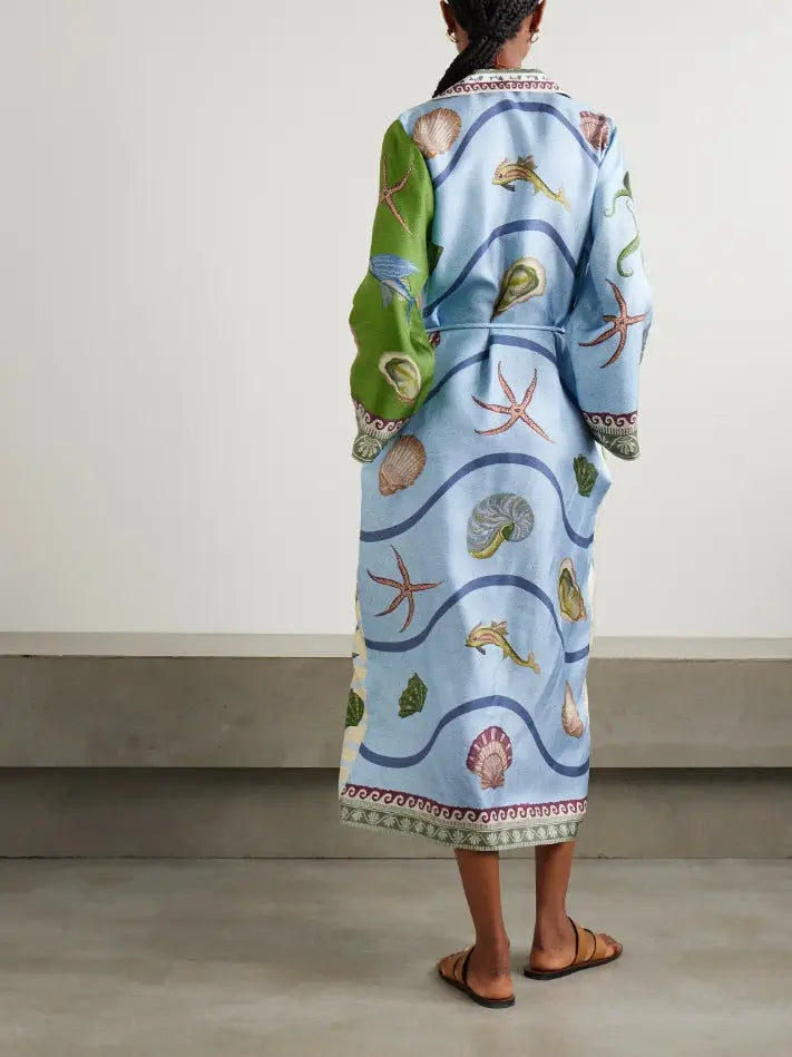 Sirena™ Coastal Print Robe Dress
