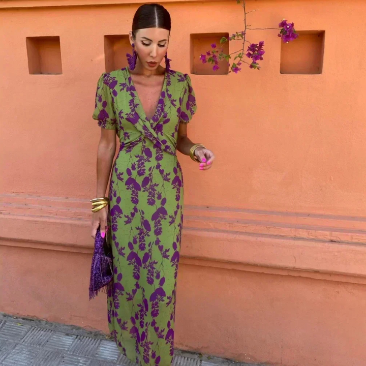 Verity™ Floral Drape Maxi Dress