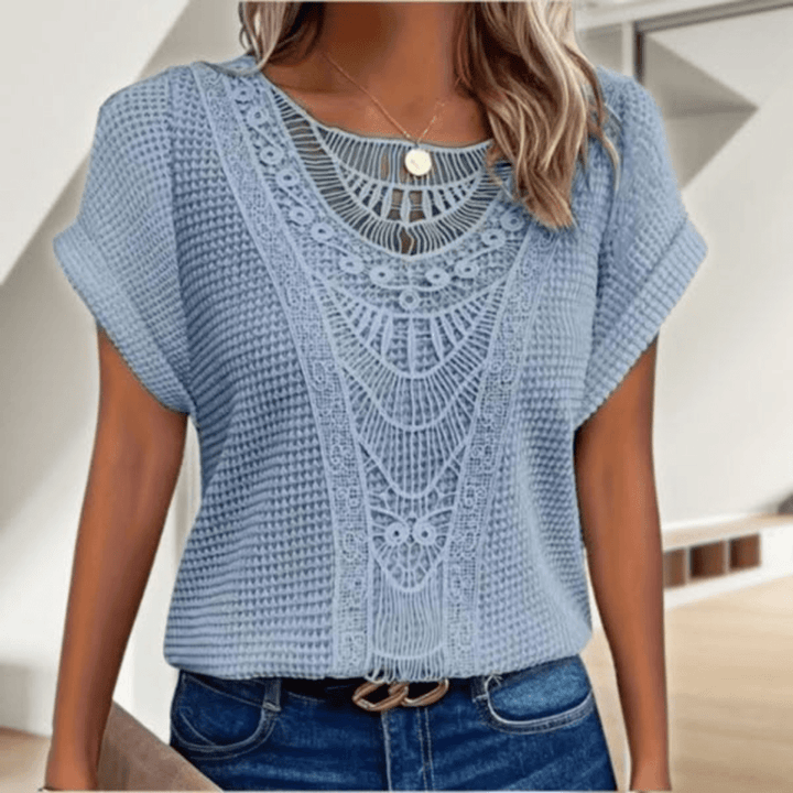 Maisie™ Crochet Neck Tee