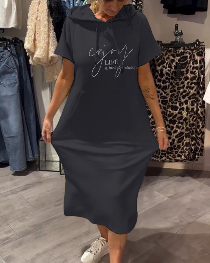 Kayleigh™ Drawstring Hoodie Dress