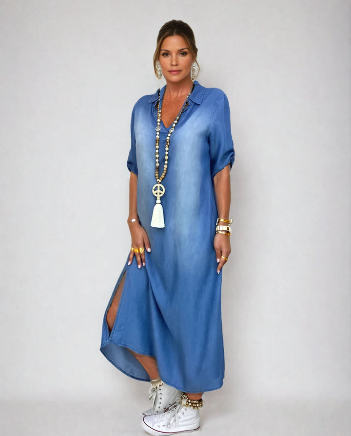 Melvaris™ Maxi Shirt Dress