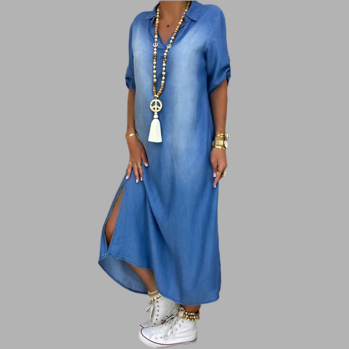 Melvaris™ Maxi Shirt Dress