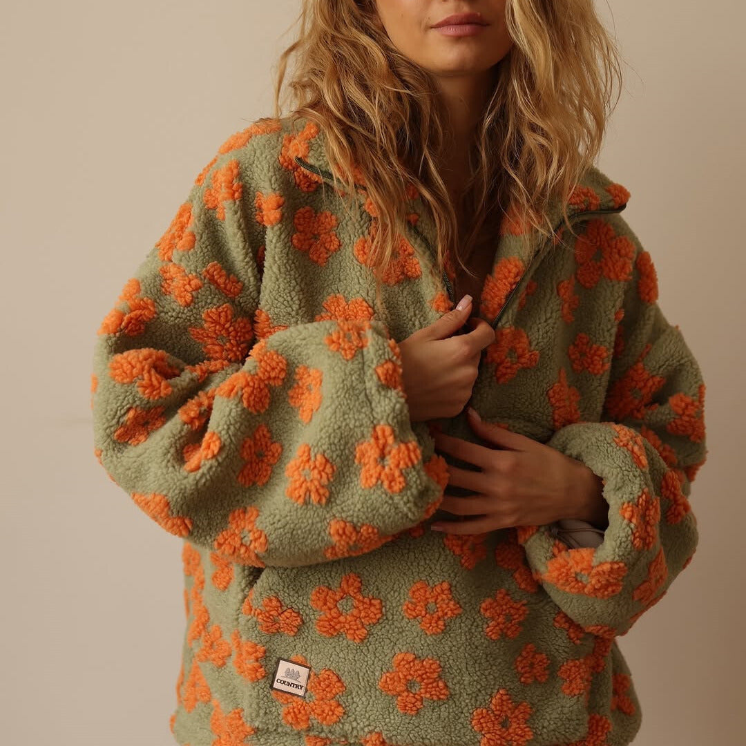 Calynna™ Floral Fleece Pullover