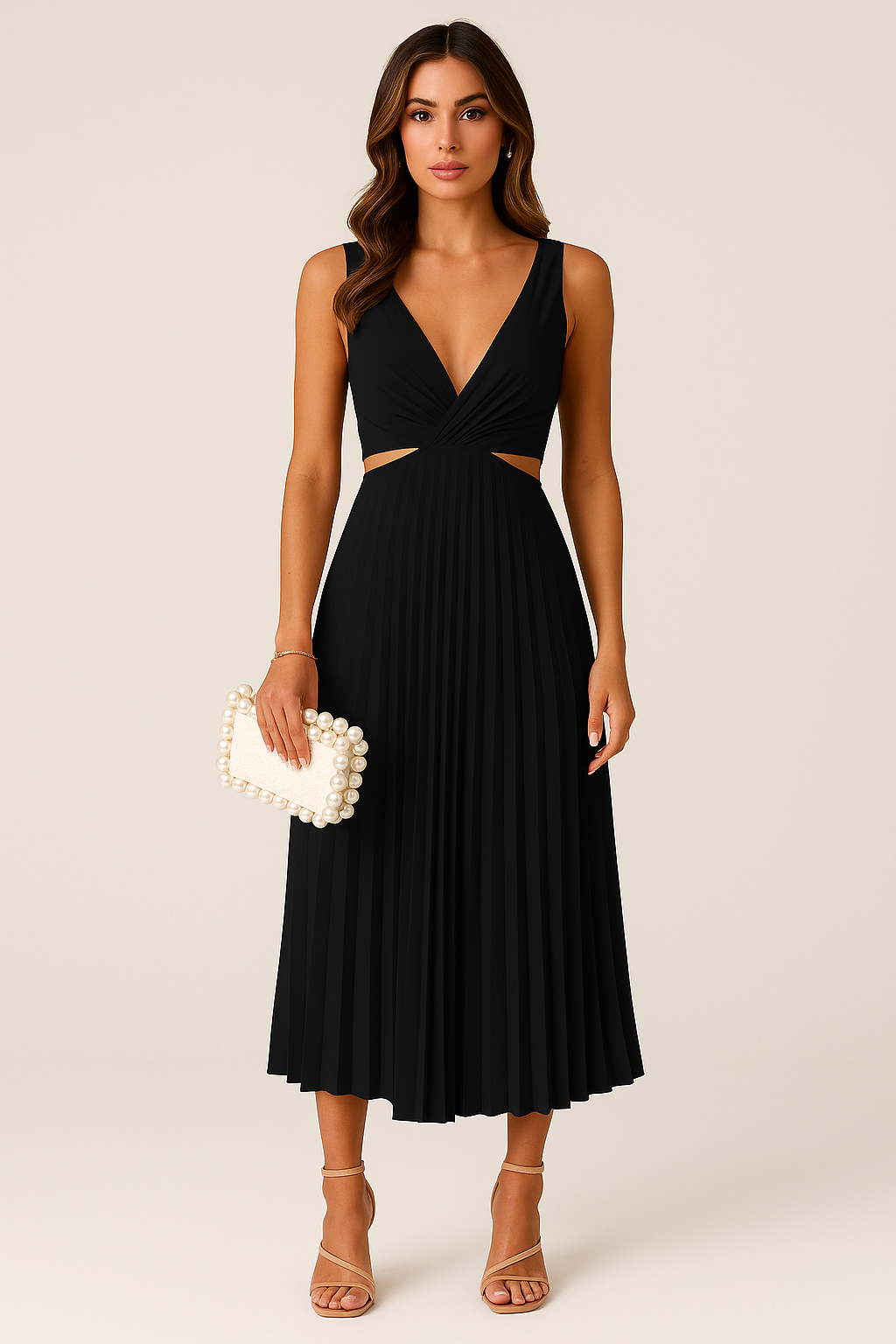 Isla™ Twist Pleated Dress