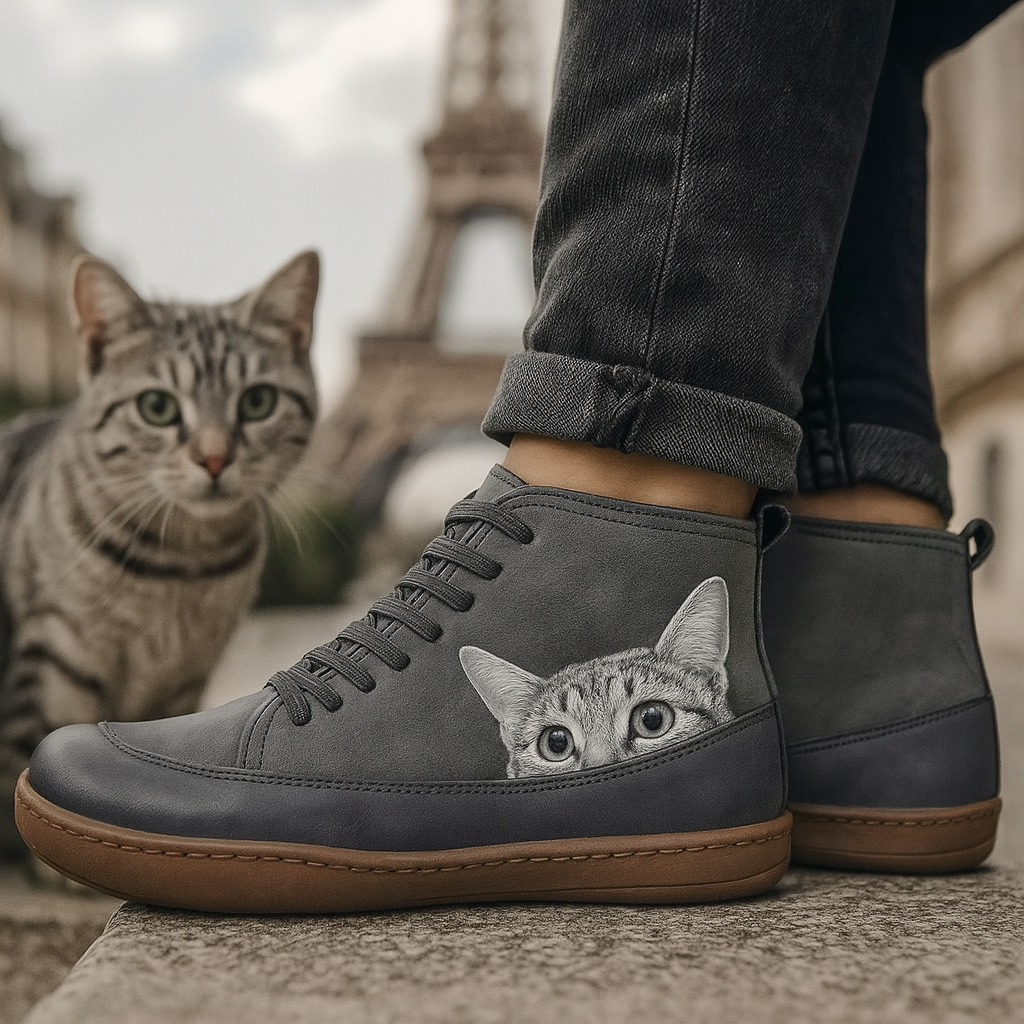 Felixon™ Cat Print Trainers