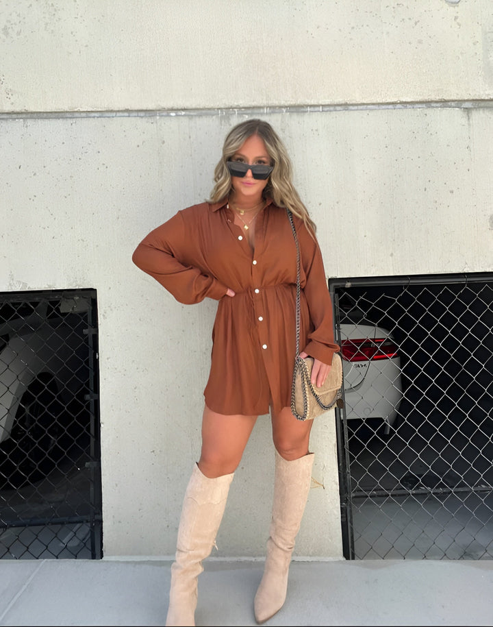 RubyStride™ Button-Up Shirt Dress