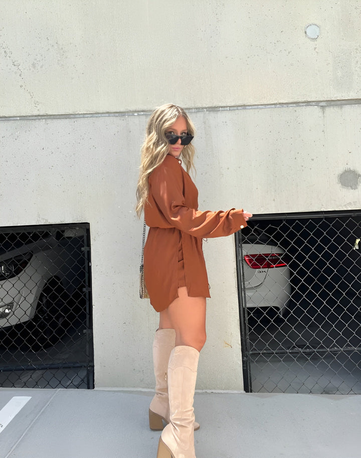 RubyStride™ Button-Up Shirt Dress