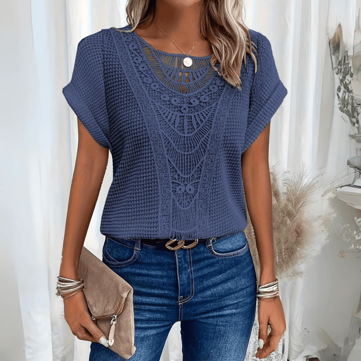 Maisie™ Crochet Neck Tee