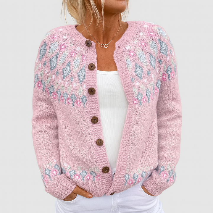 Aureline™ Embroidered Button Cardigan