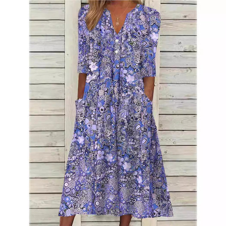 Blossaria™ Floral Midi Dress