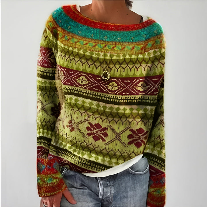 MeadowFrost™ Boho Knit Sweater
