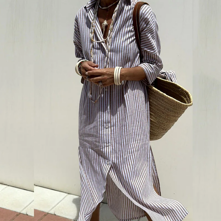 Faye™ Striped Shirt Dress