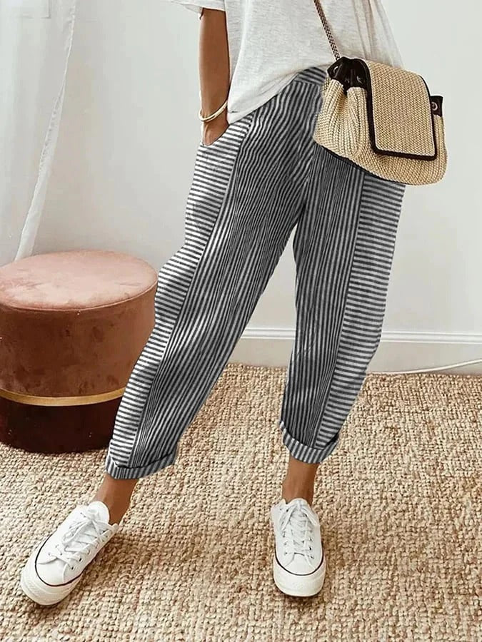 CoastalBreeze™ Striped Linen Pants