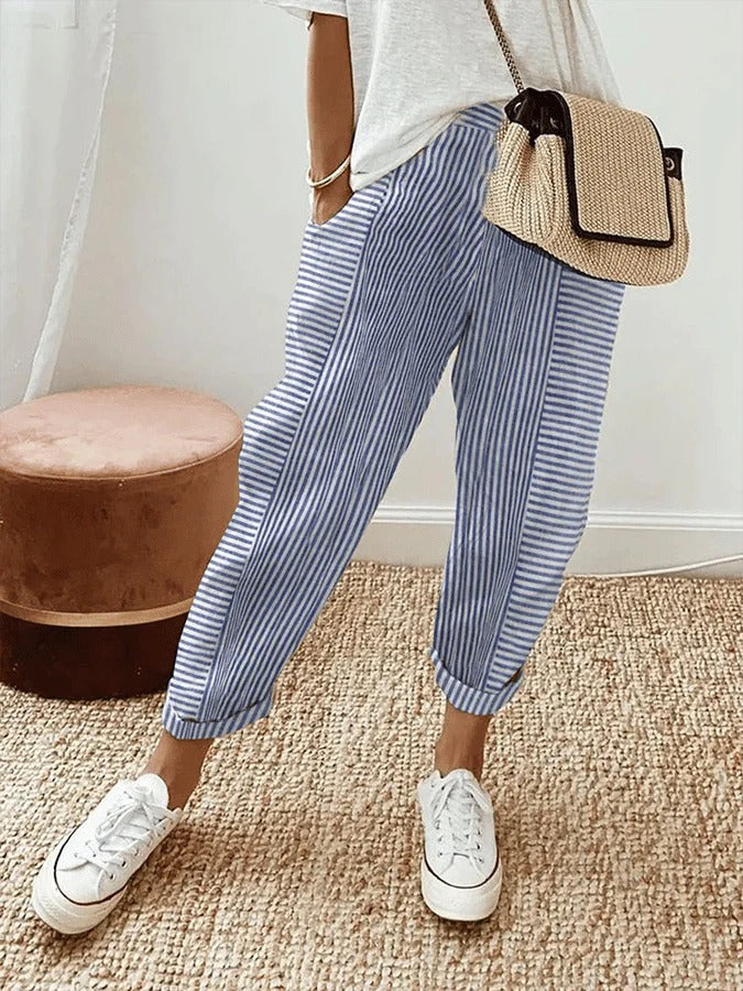 CoastalBreeze™ Striped Linen Pants
