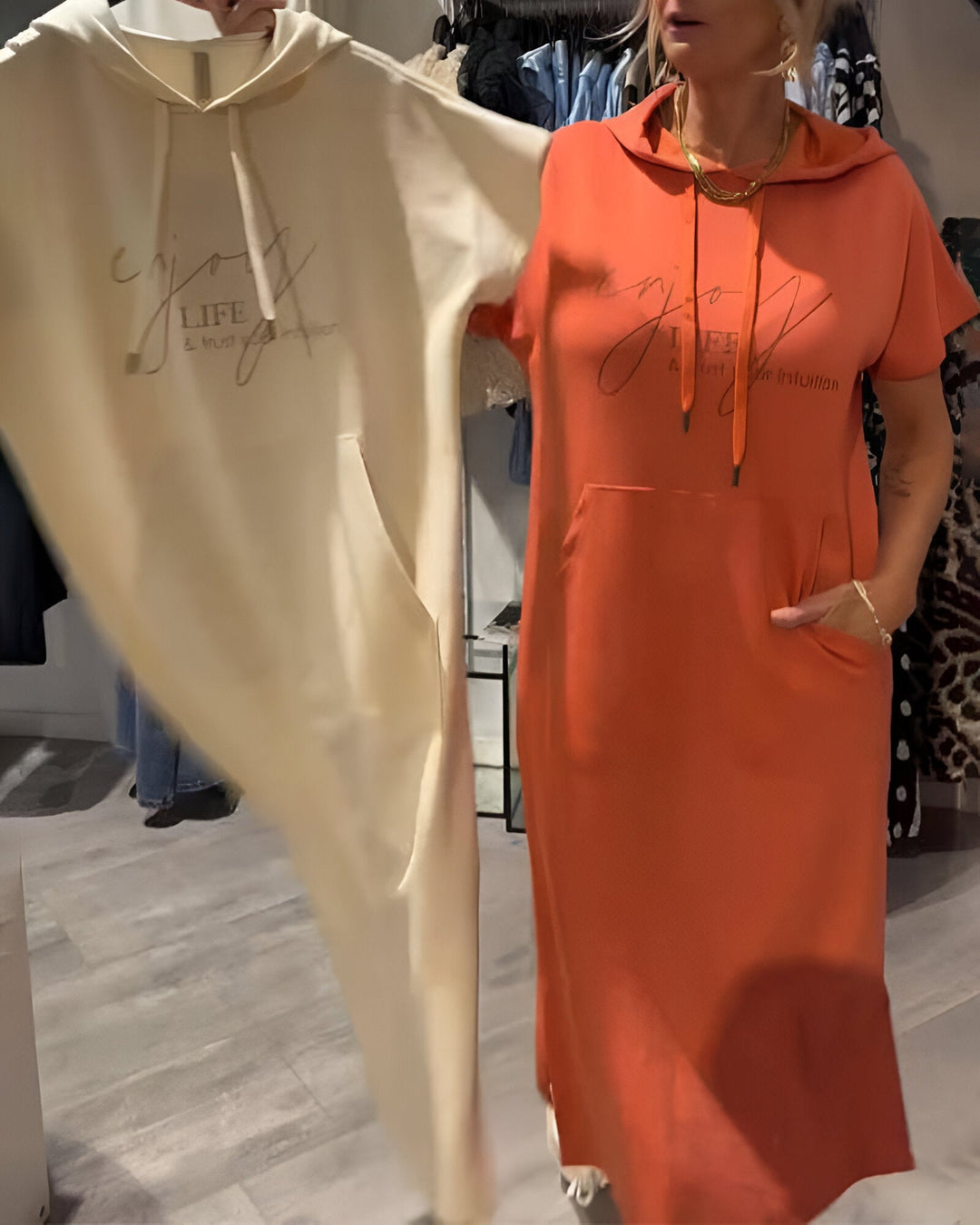 Kayleigh™ Drawstring Hoodie Dress