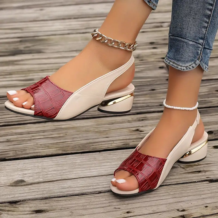 CrimsonLuxe™ Slingback Sandals