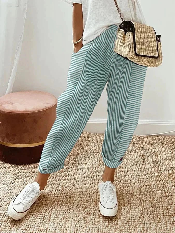 CoastalBreeze™ Striped Linen Pants