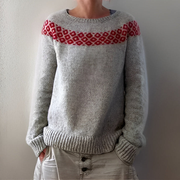 FrostPetal™ Nordic Knit Sweater