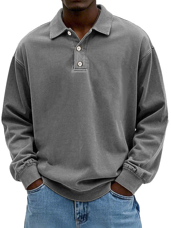 Stoneford™ Men's Casual Long Sleeve Polo