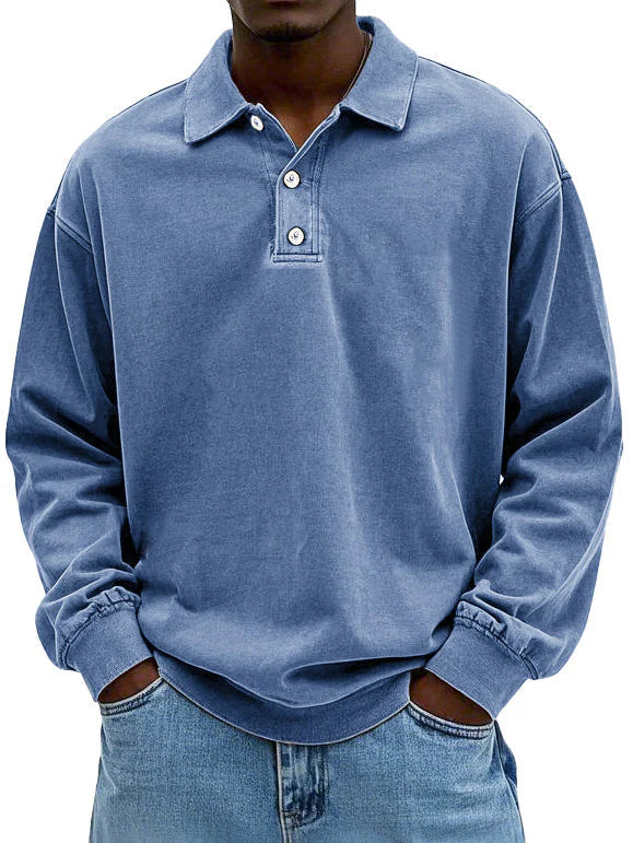 Stoneford™ Men's Casual Long Sleeve Polo