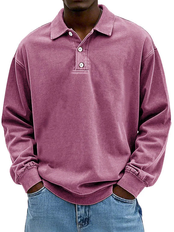 Stoneford™ Men's Casual Long Sleeve Polo