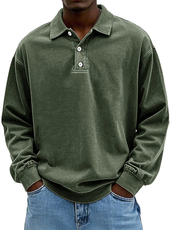 Stoneford™ Men's Casual Long Sleeve Polo