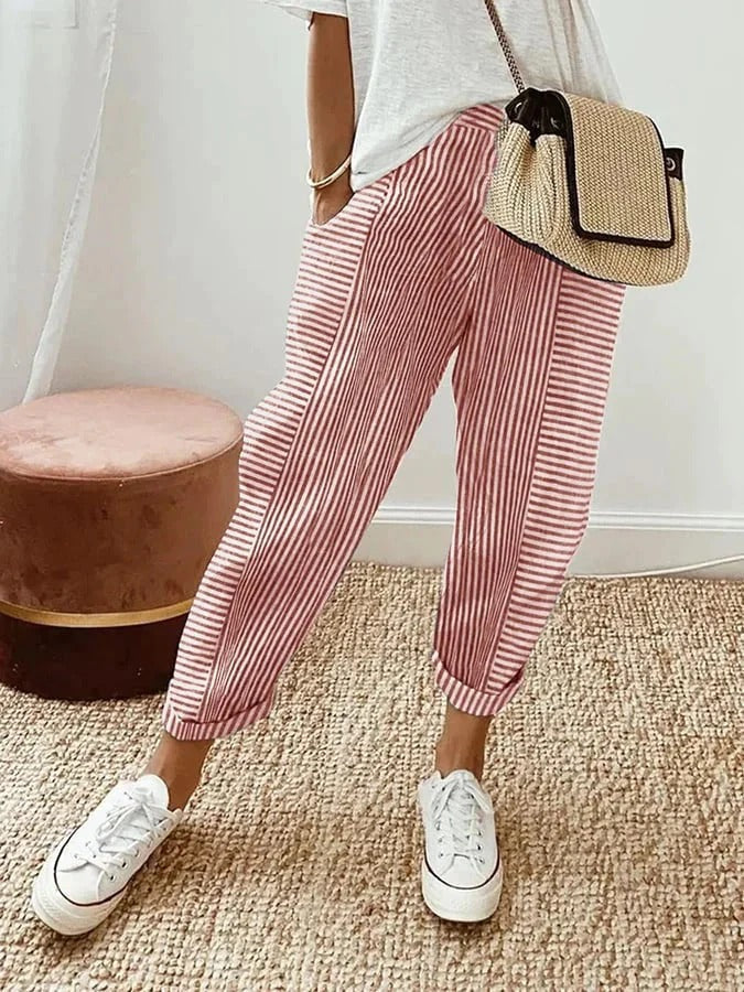 CoastalBreeze™ Striped Linen Pants