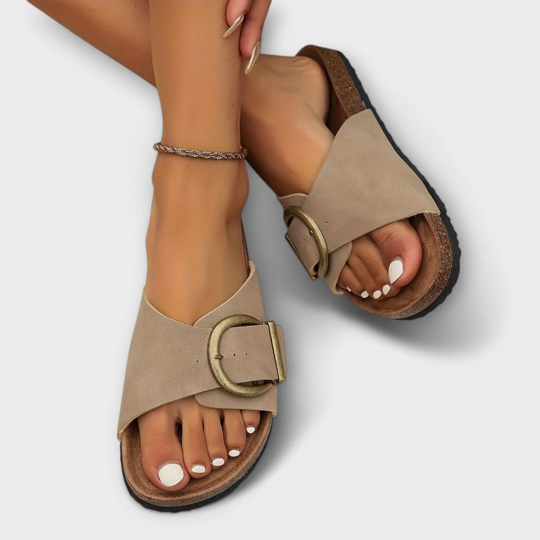 Solora™ Buckle Slide Sandals