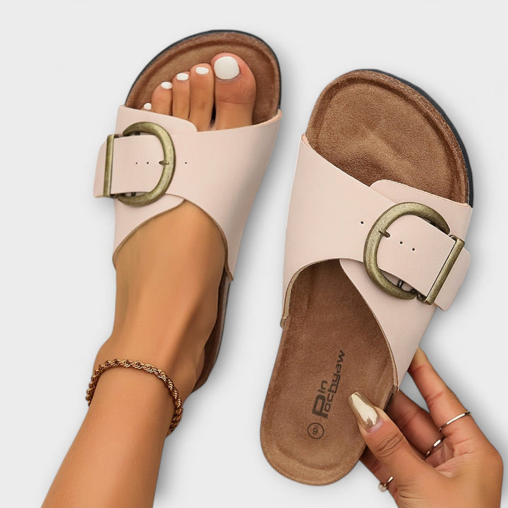 Solora™ Buckle Slide Sandals